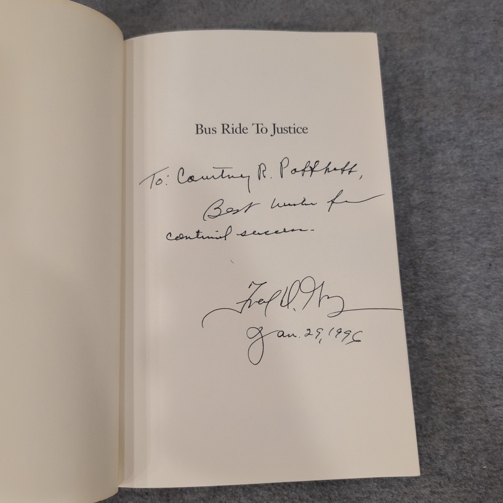 Bus Ride to Justice Fred Gray Signed Hardcover Civil Rights Rosa Parks MLK 1995 - Picture 3 of 4